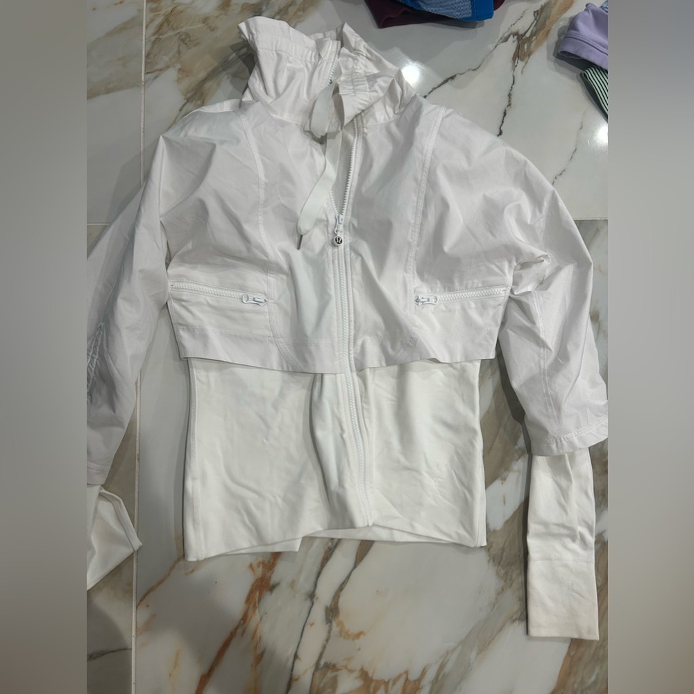 Lululemon White Wind Breaker